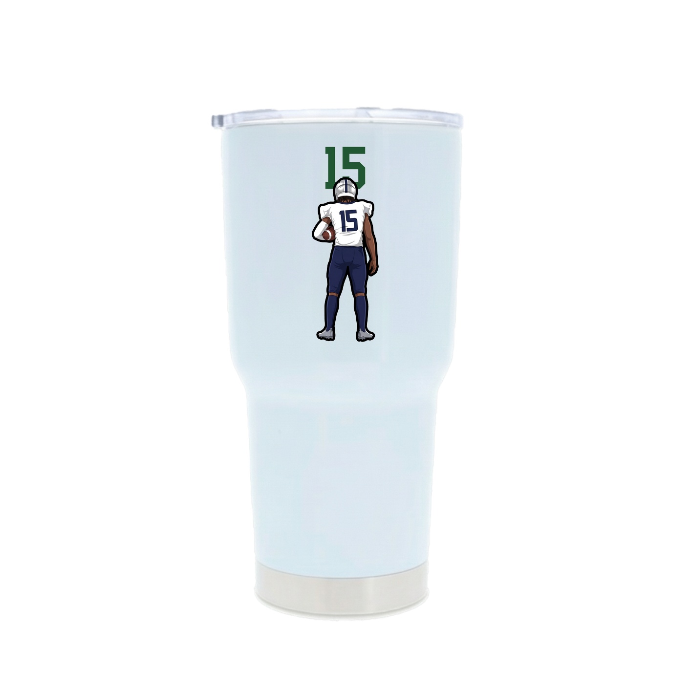 30oz Stainless Steel Tumbler — Number Top in White