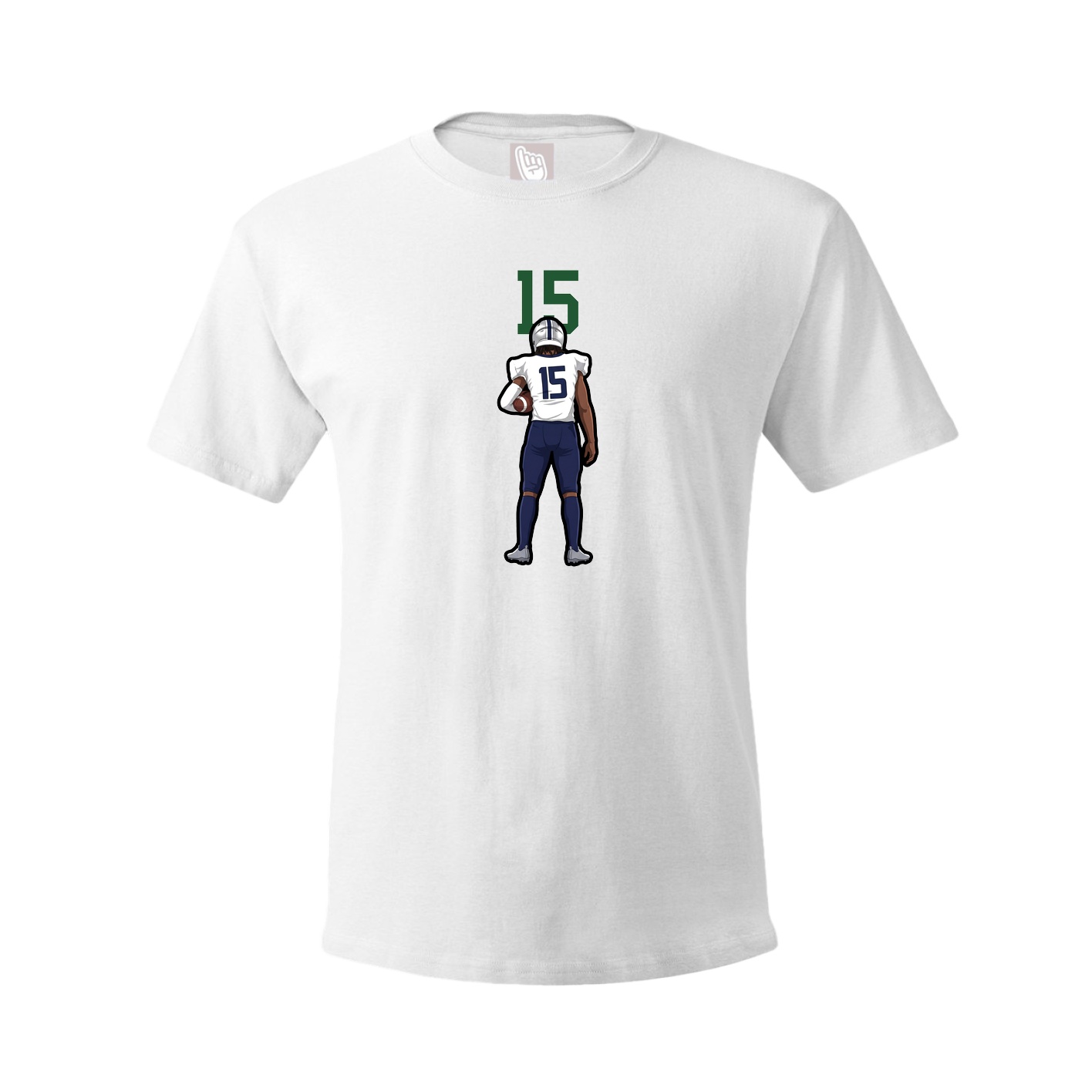 Youth Tee — Number Top in White