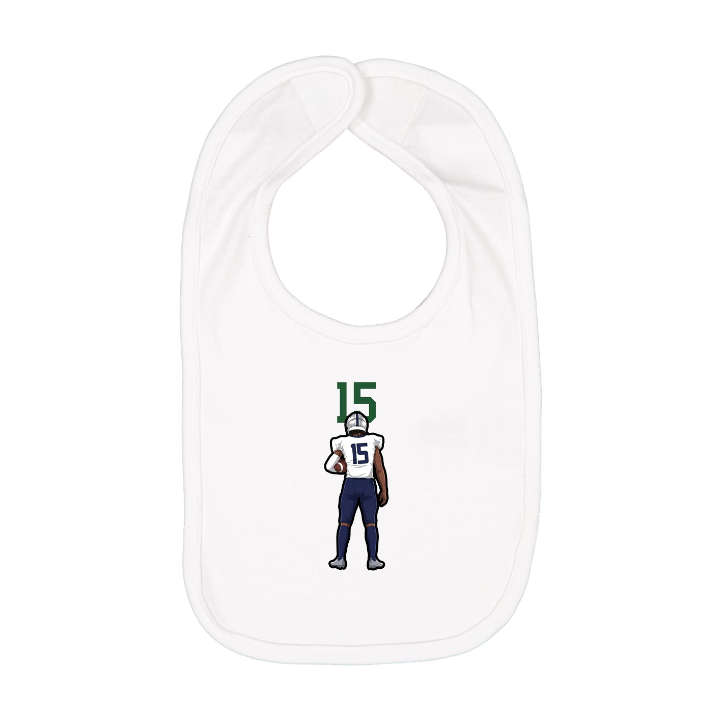 Infant Bib — Number Top in White