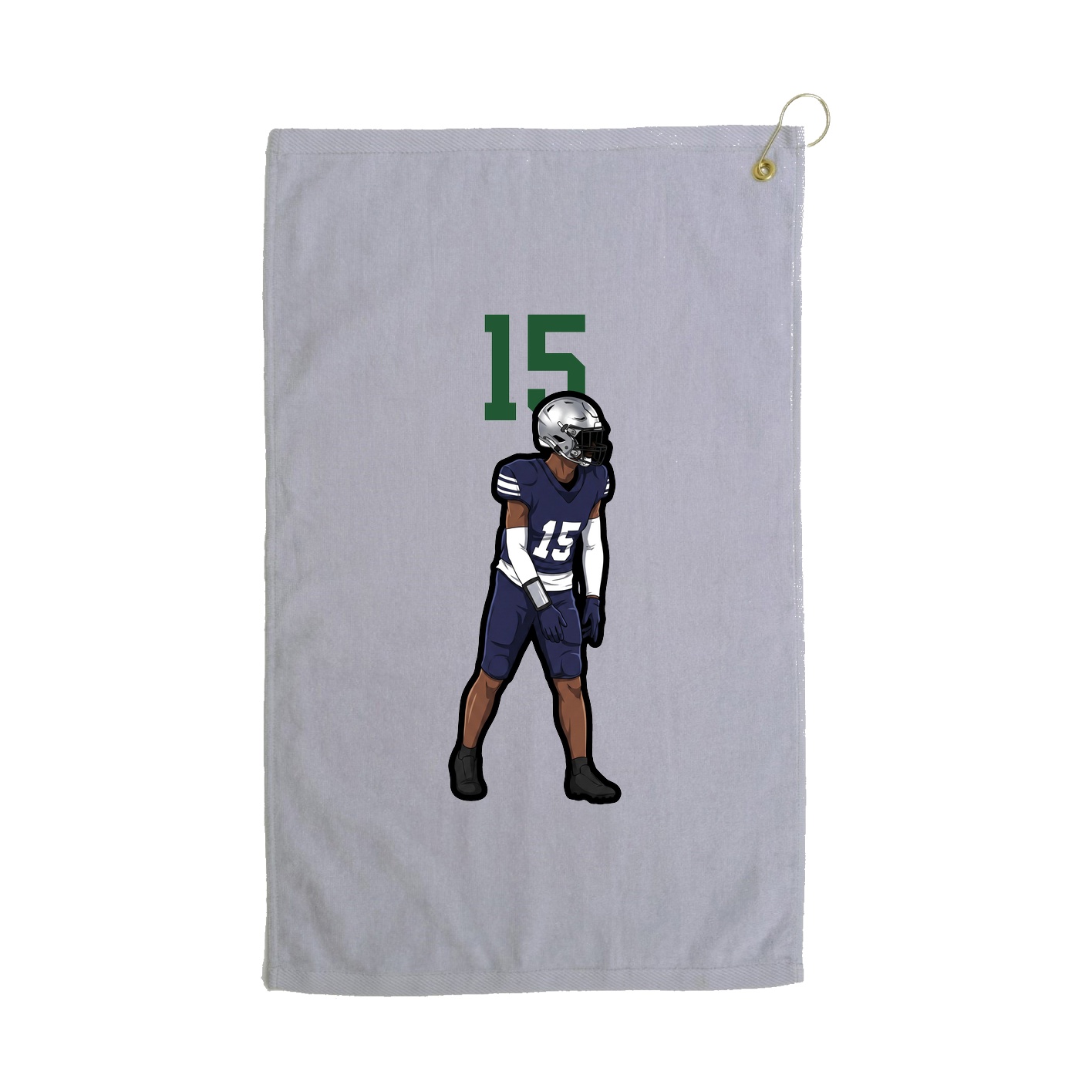Golf Towel — Number Top in Grey
