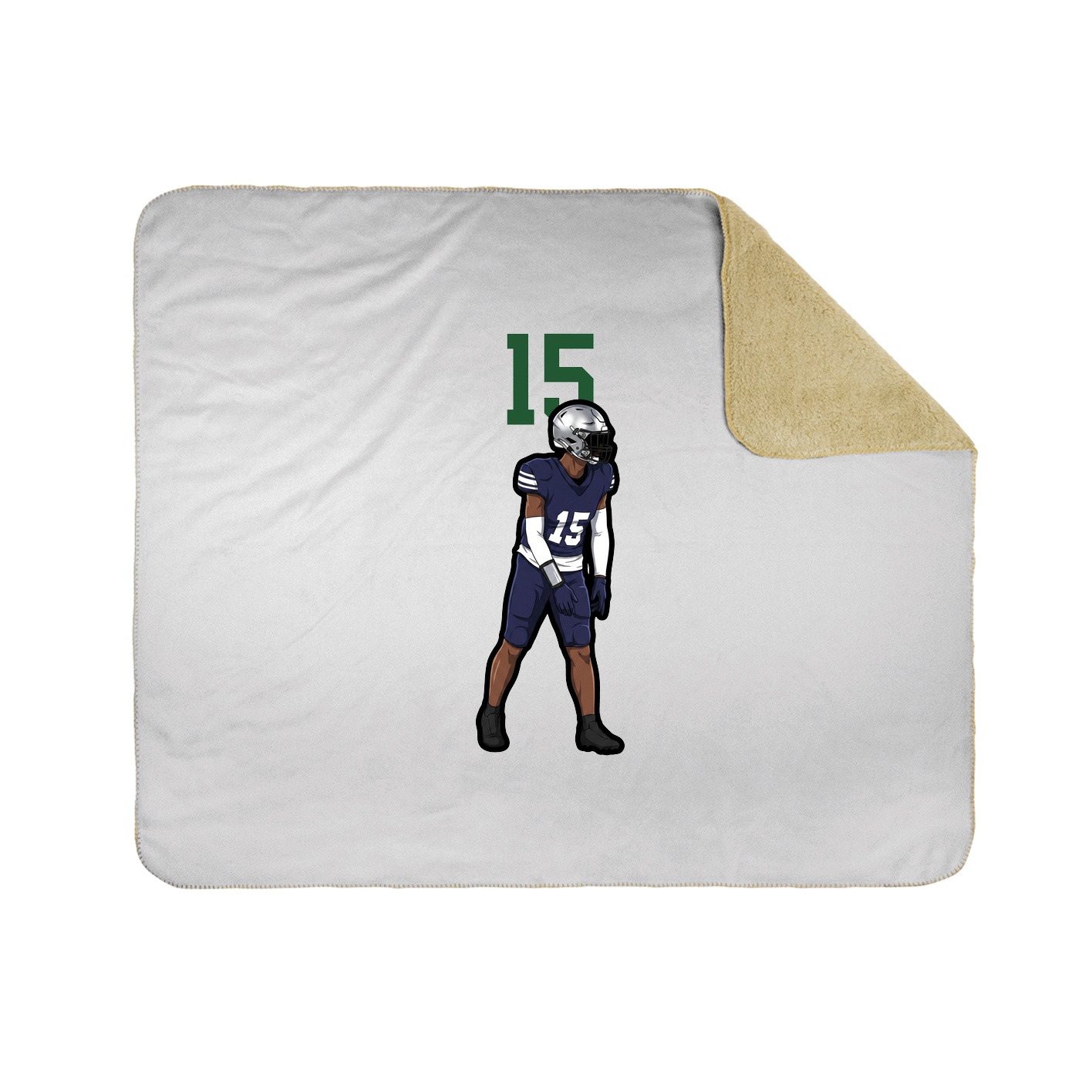 Throw Blanket — Number Top in White