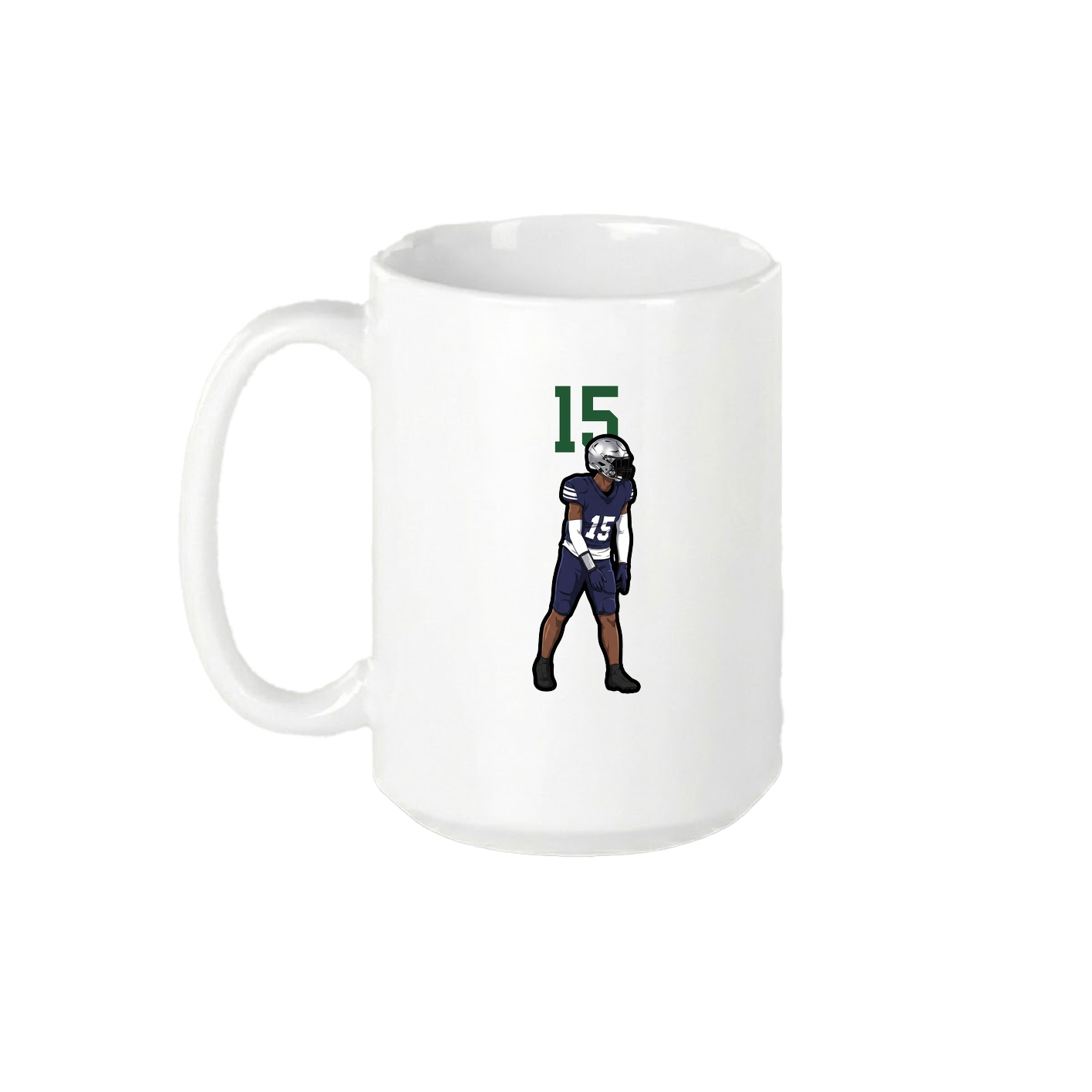15oz Coffee Mug — Number Top in White