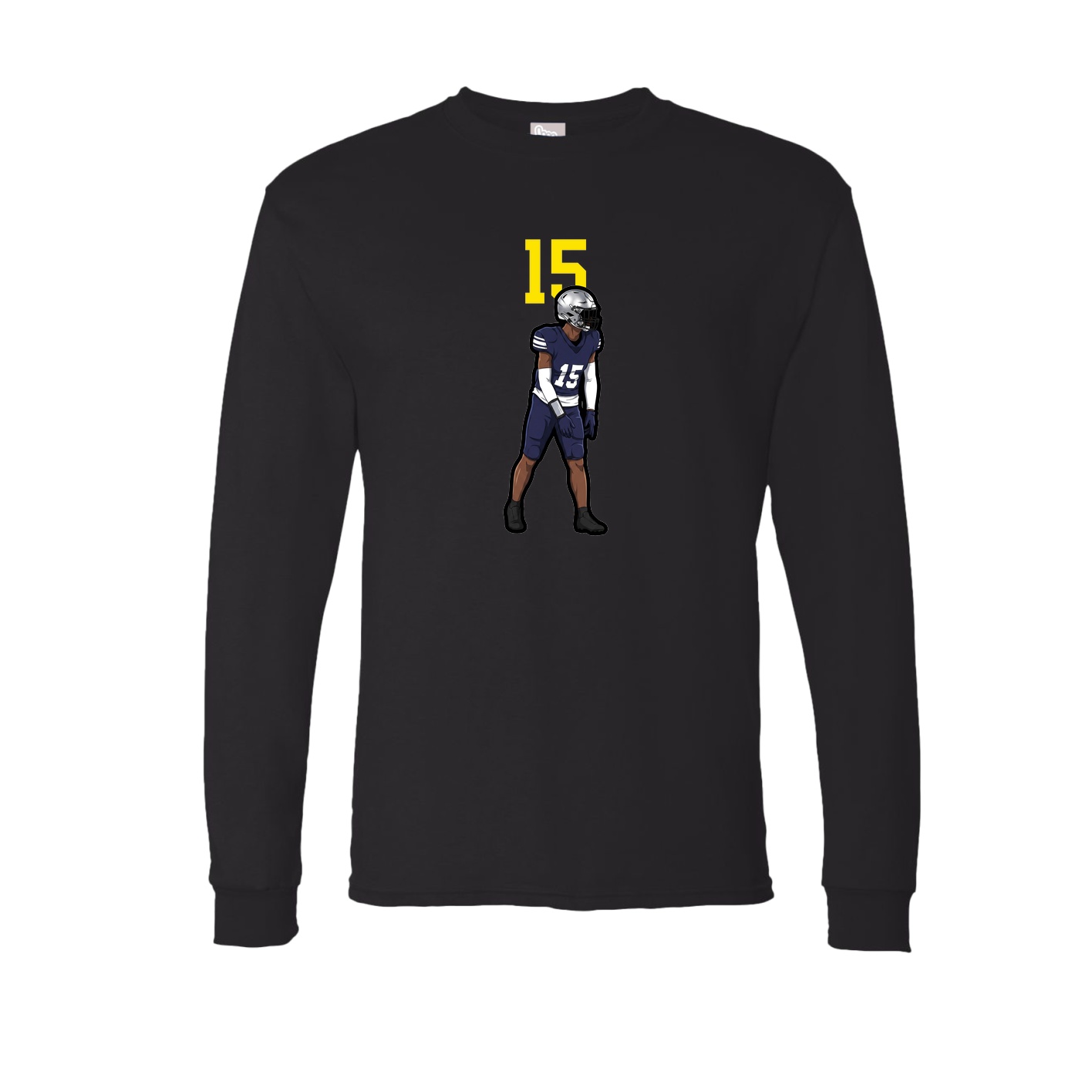 Long Sleeve Tee — Number Top in Black