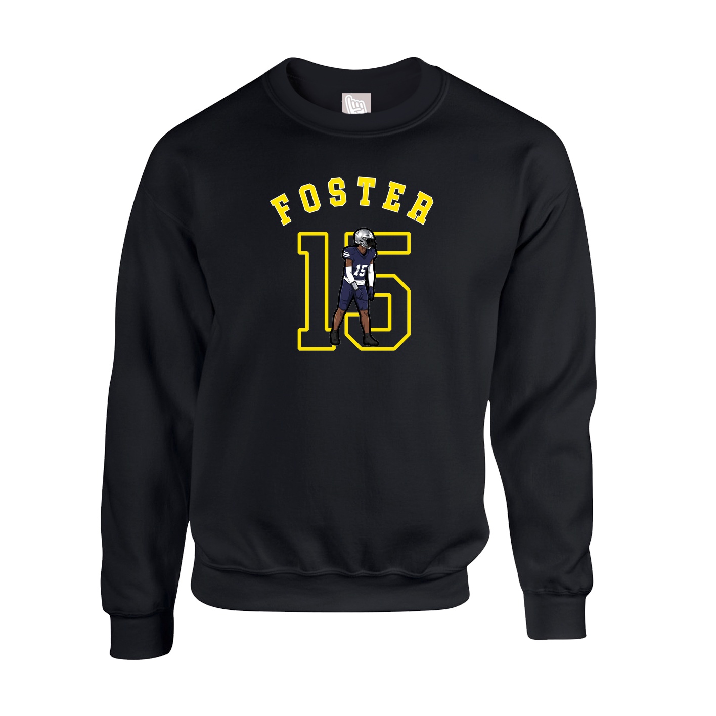 Fleece Crew — Shirsey Arch in Black