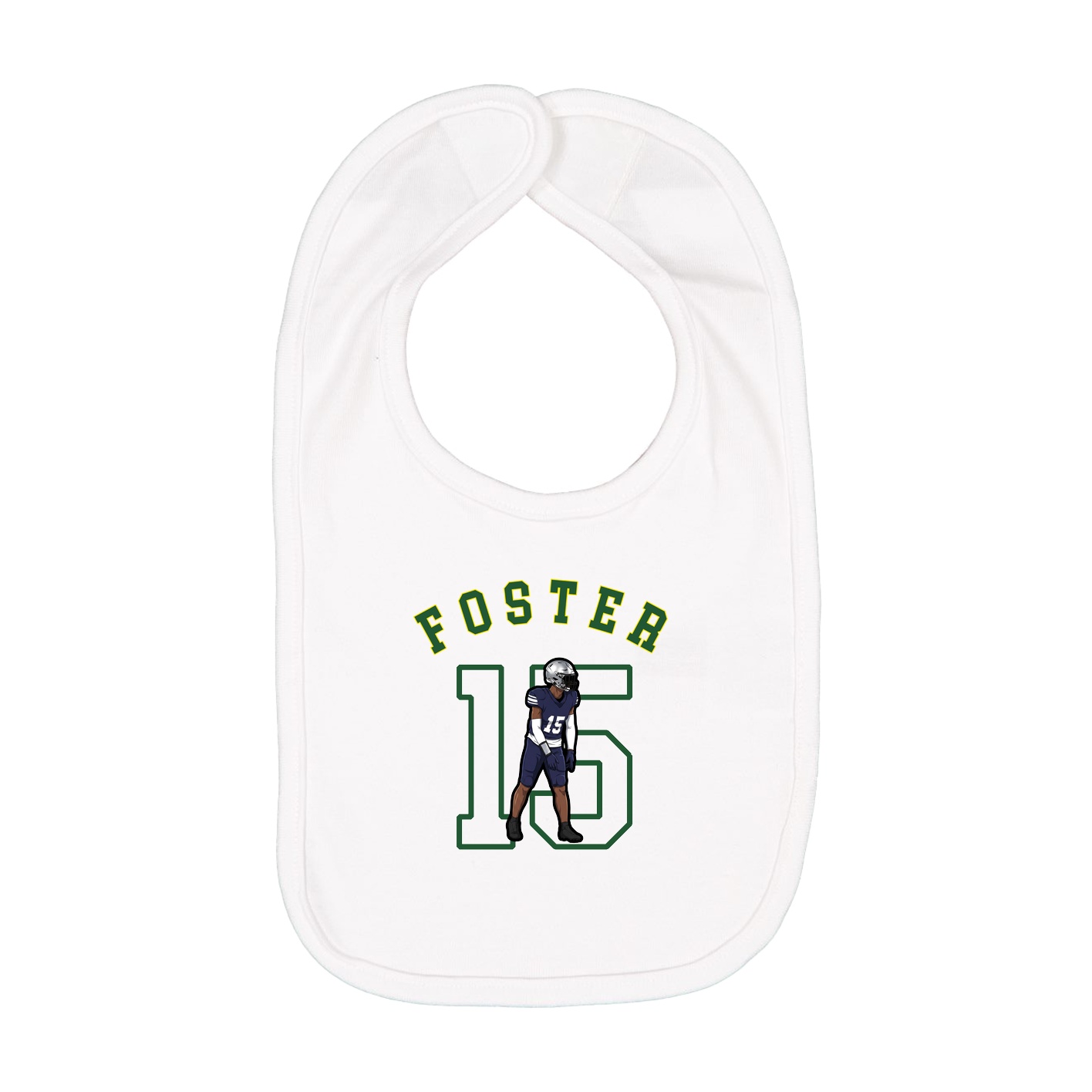 Infant Bib — Shirsey Arch in White