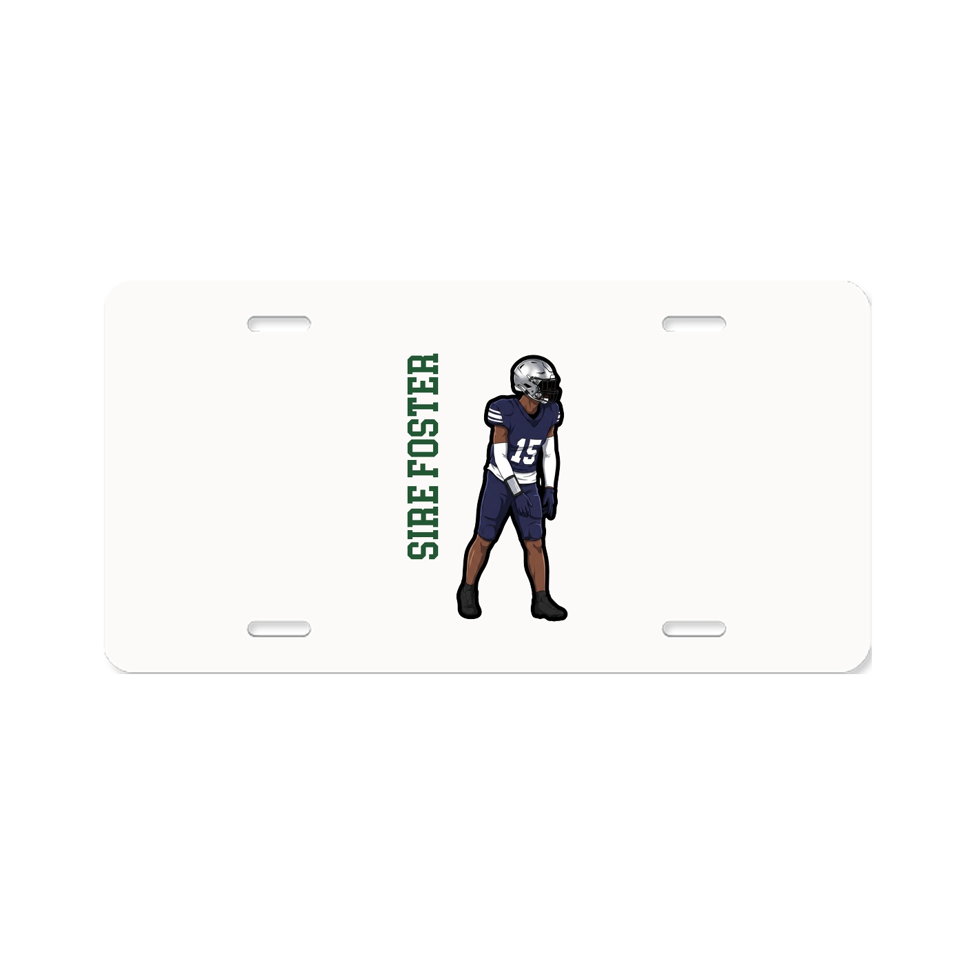 License Plate — Name Vertical in Classic