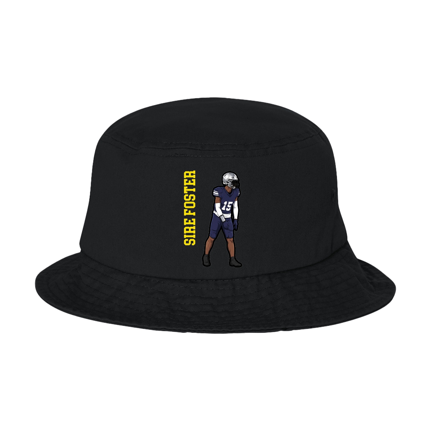 Bucket Cap — Name Vertical in Black