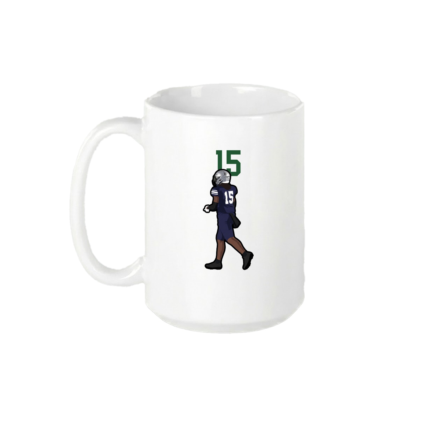 15oz Coffee Mug — Number Top in White