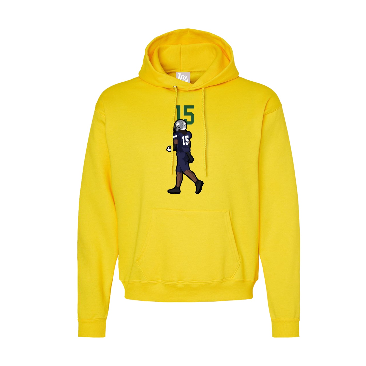 Hoodie — Number Top in Yellow