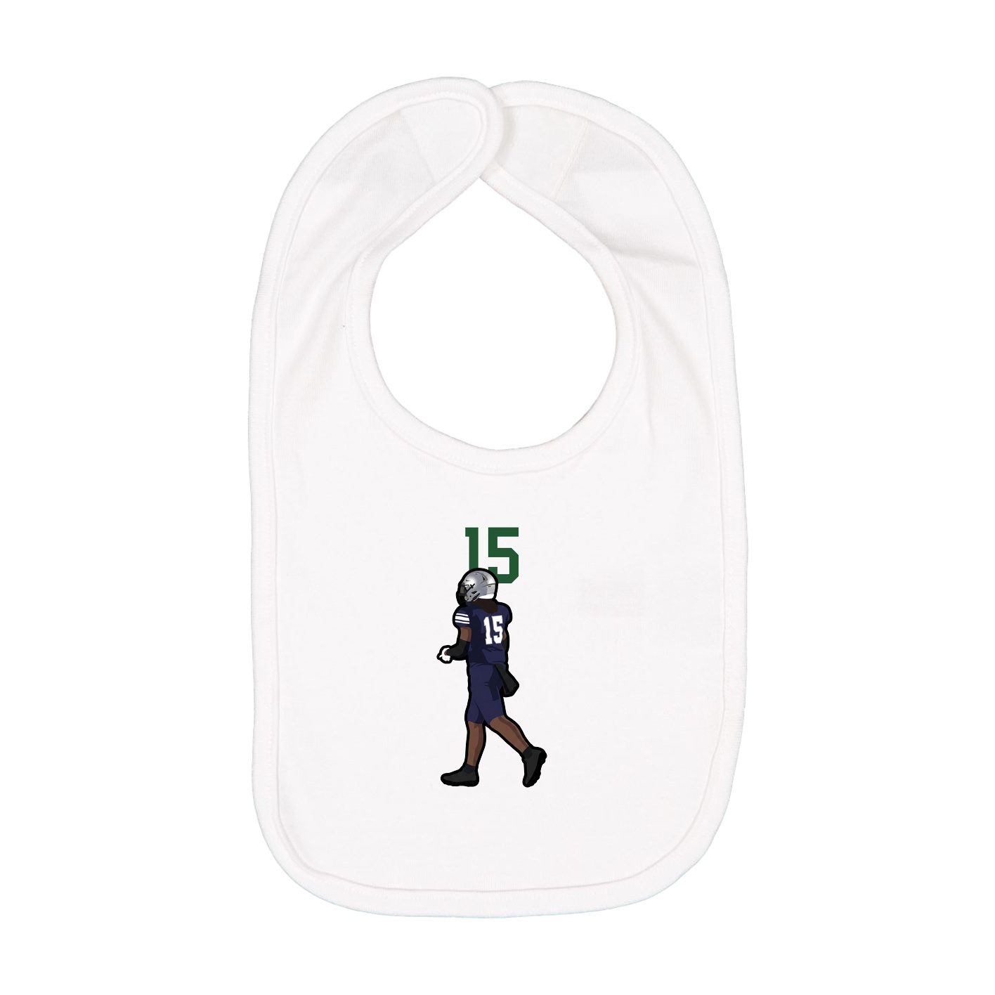 Infant Bib — Number Top in White