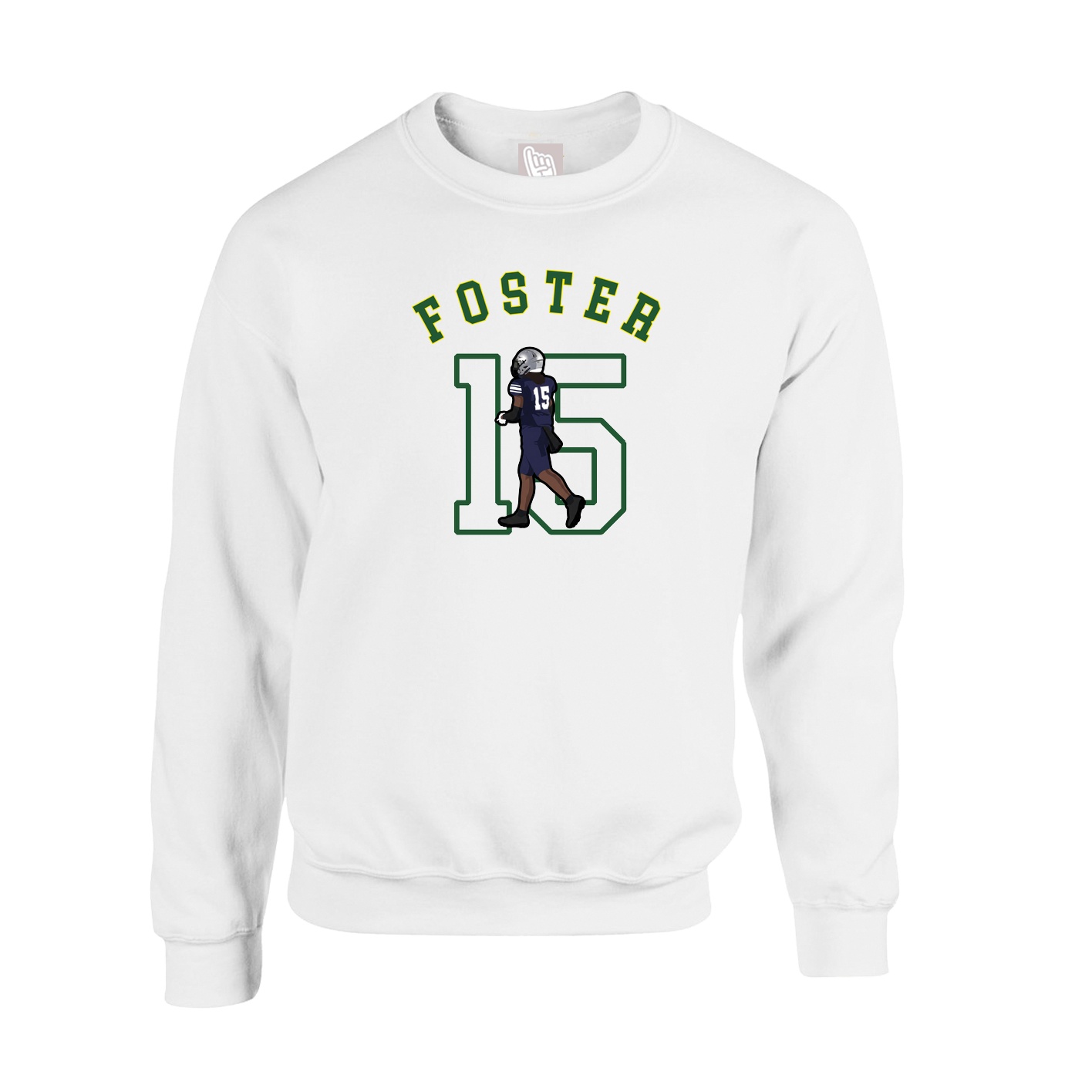 Fleece Crew — Shirsey Arch in White