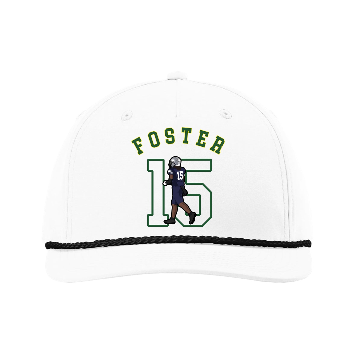 Five-Panel Classic Rope Cap — Shirsey Arch in White