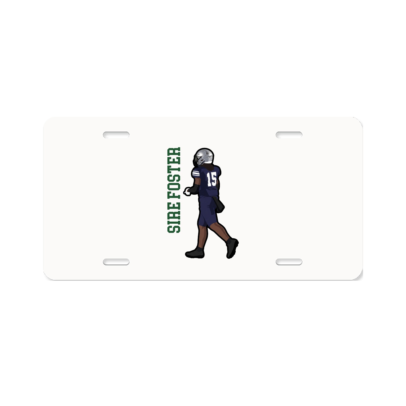 License Plate — Name Vertical in Classic