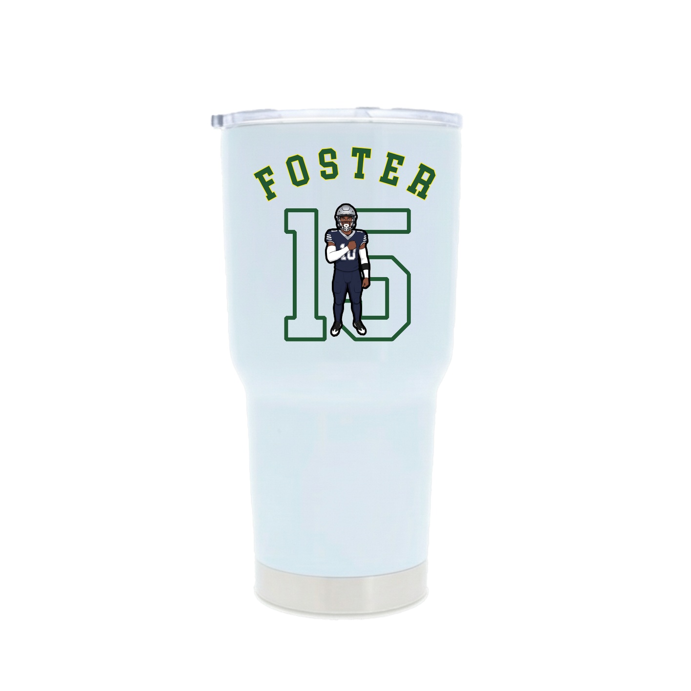 30oz Stainless Steel Tumbler — Shirsey Arch in White