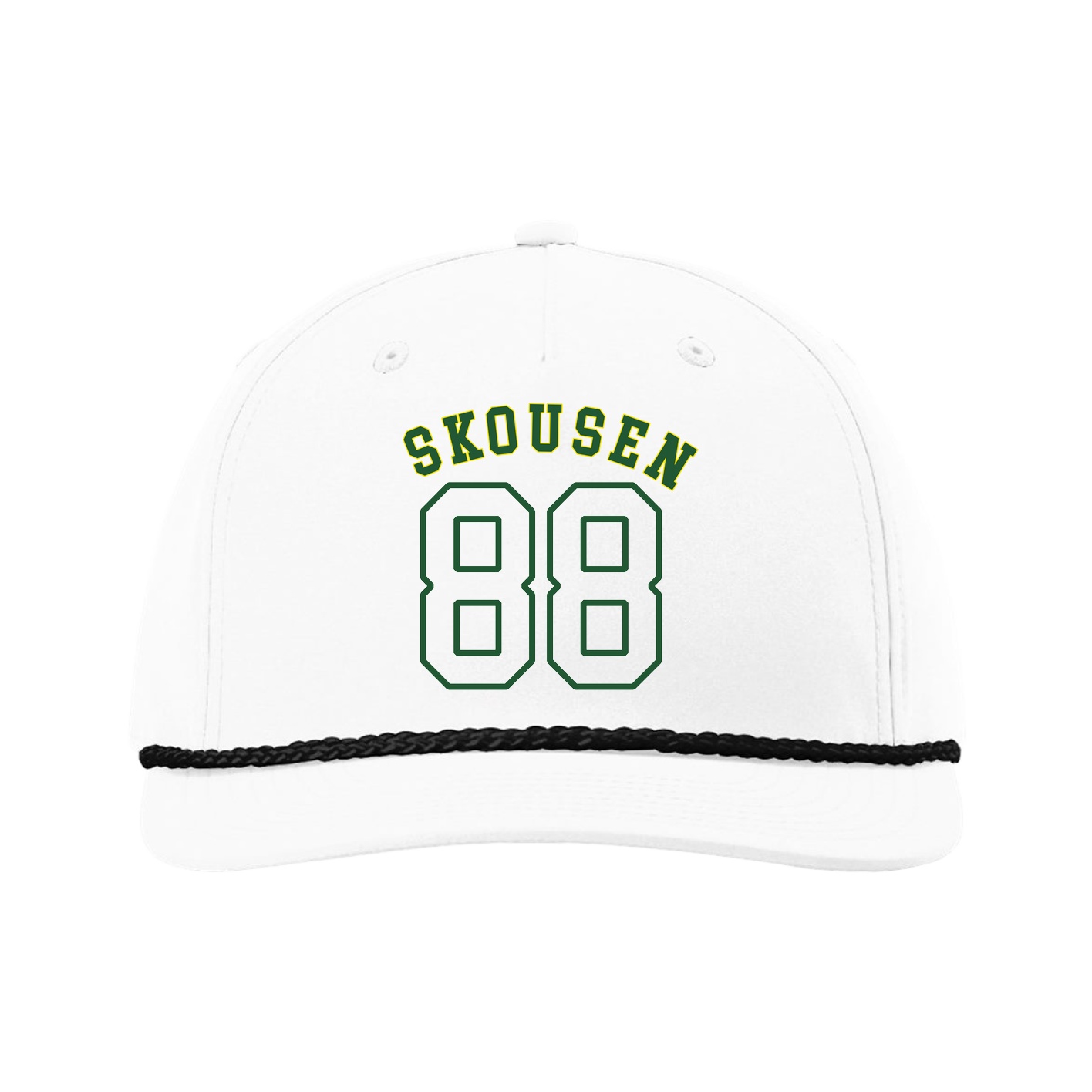 Five-Panel Classic Rope Cap — Shirsey Arch in White