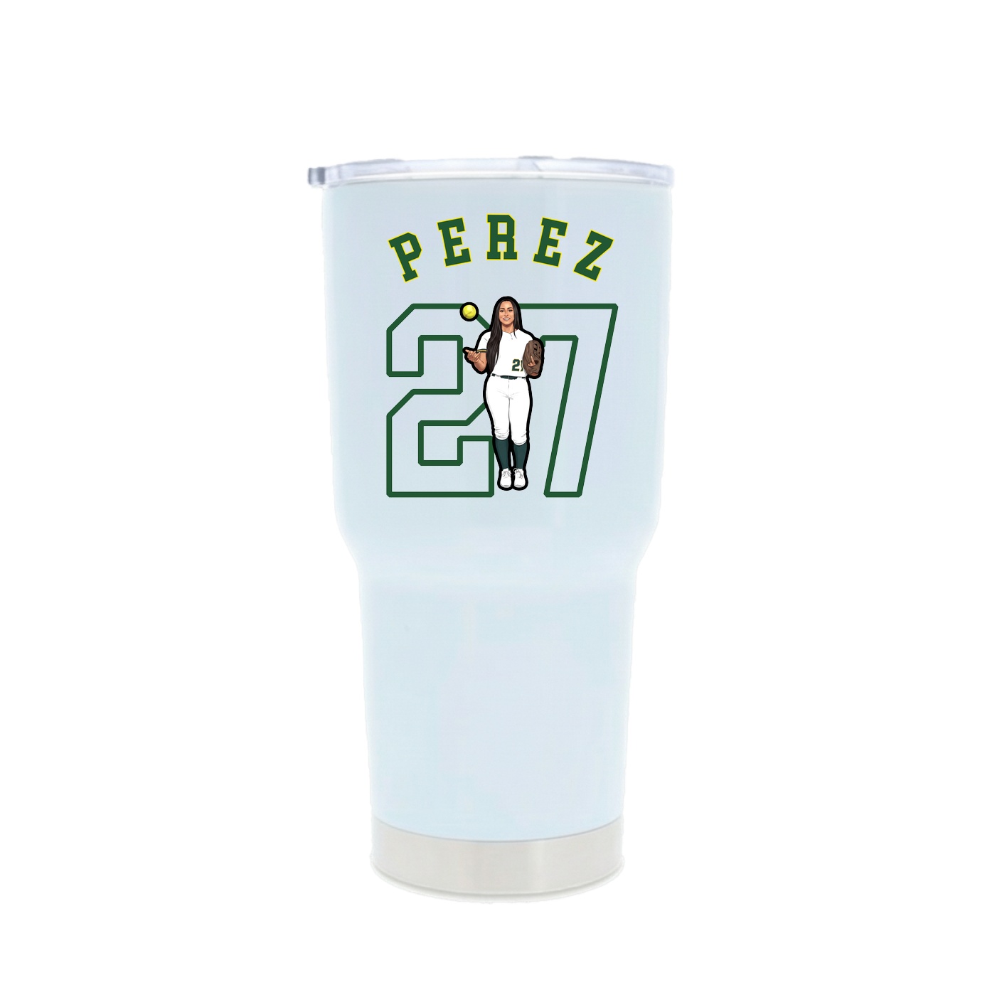 30oz Stainless Steel Tumbler — Shirsey Arch in White
