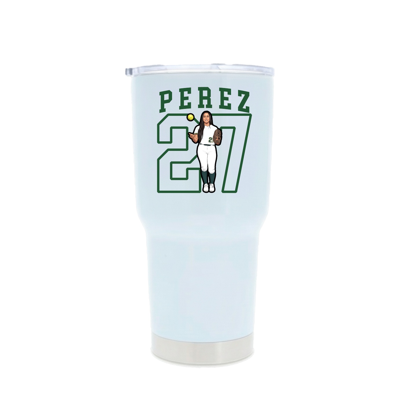 30oz Stainless Steel Tumbler — Shirsey in White