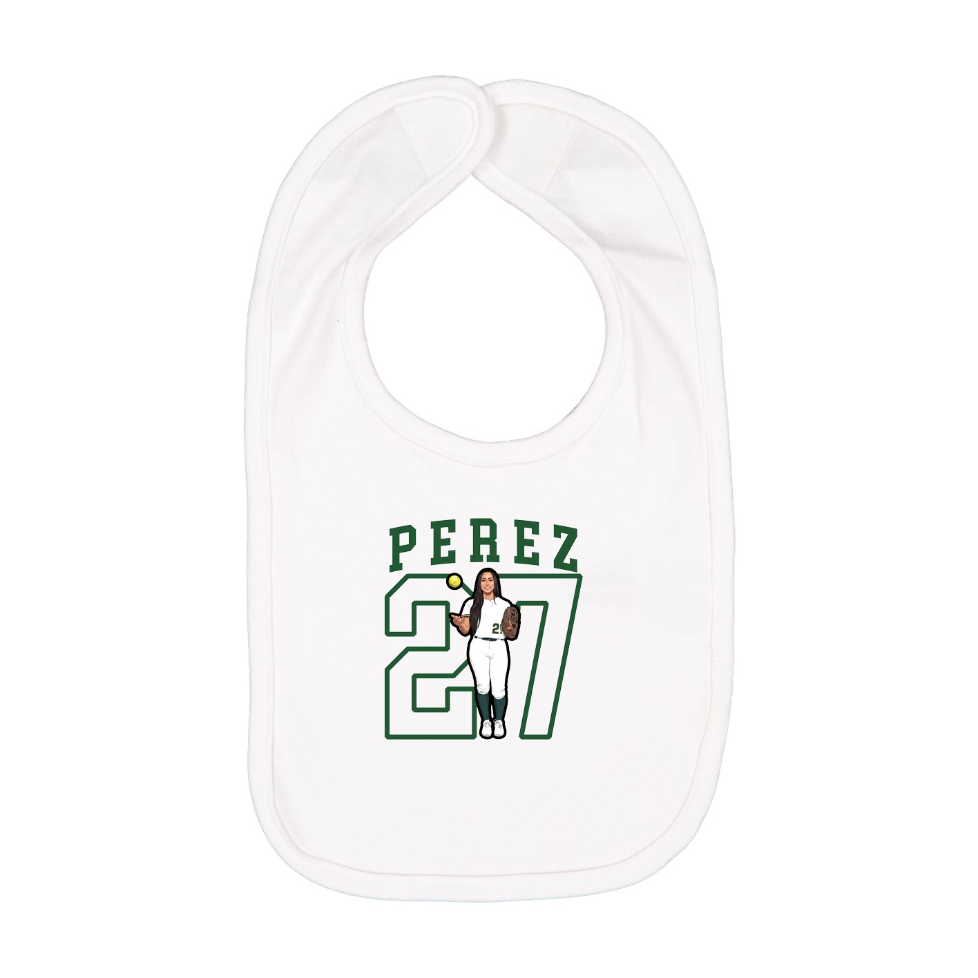 Infant Bib — Shirsey in White