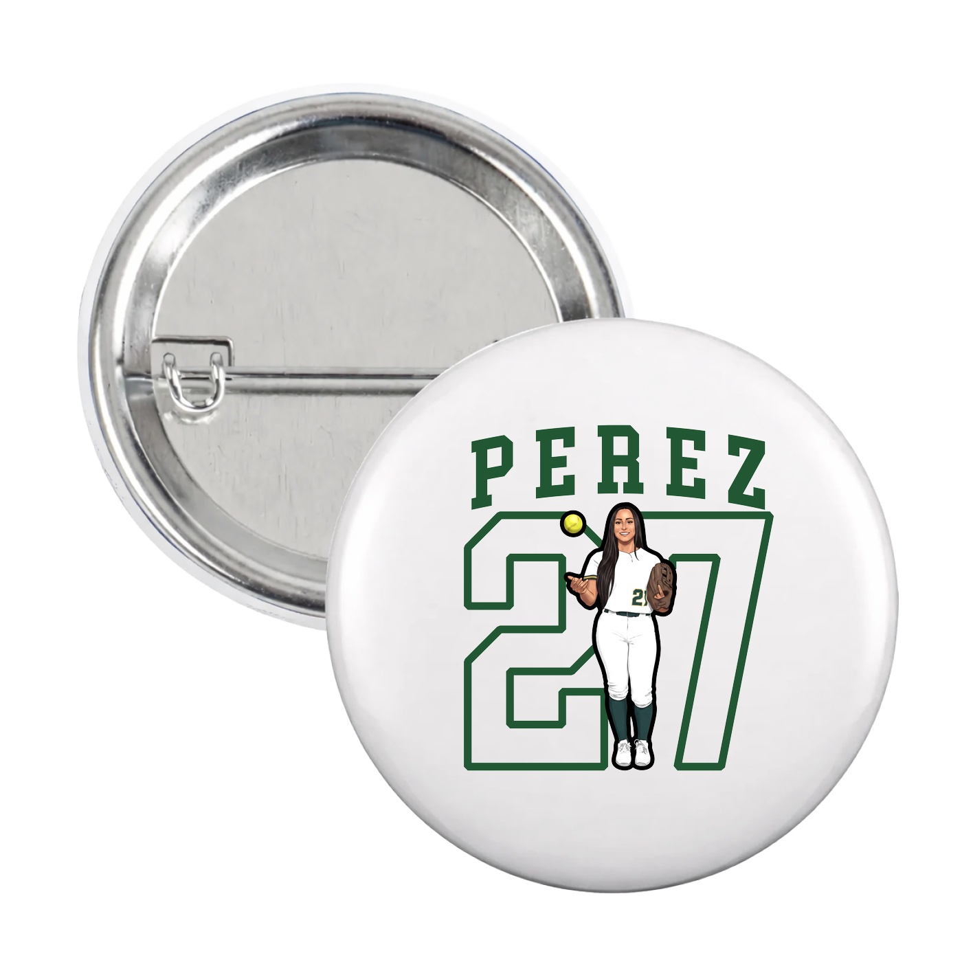 Game Day Button — Shirsey in White