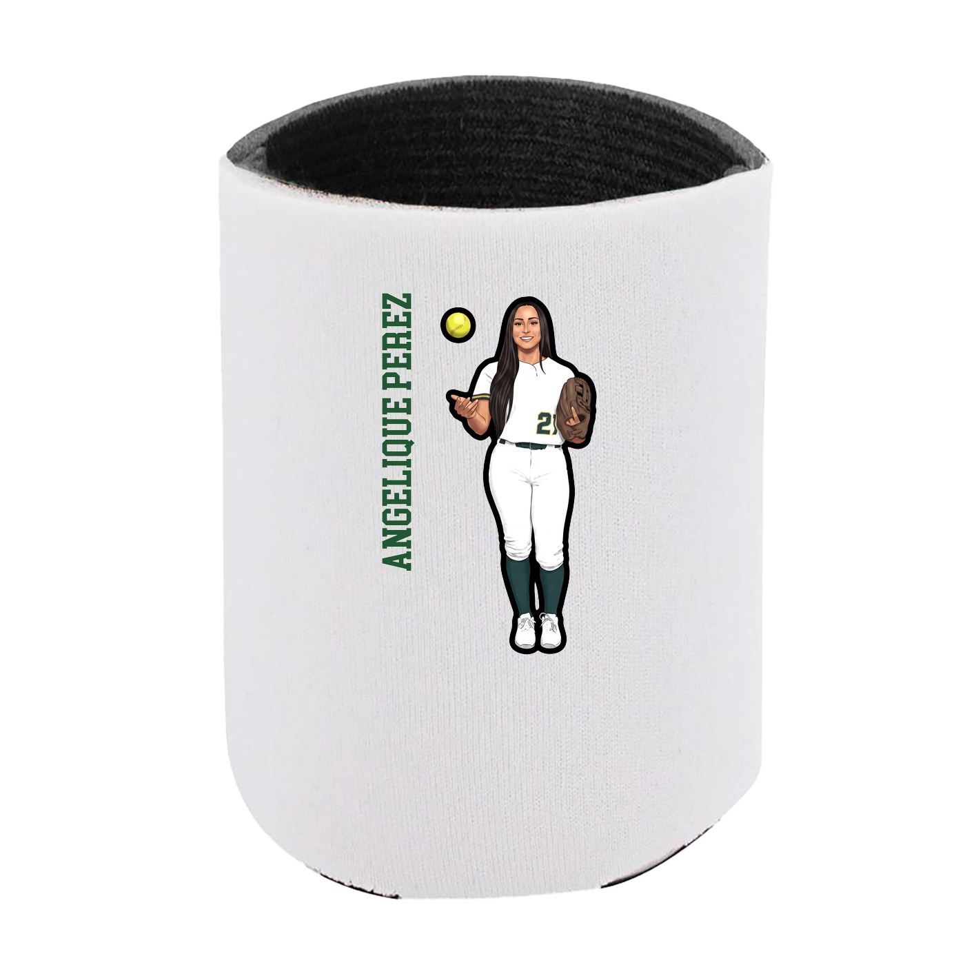 Can Holder — Name Vertical in White