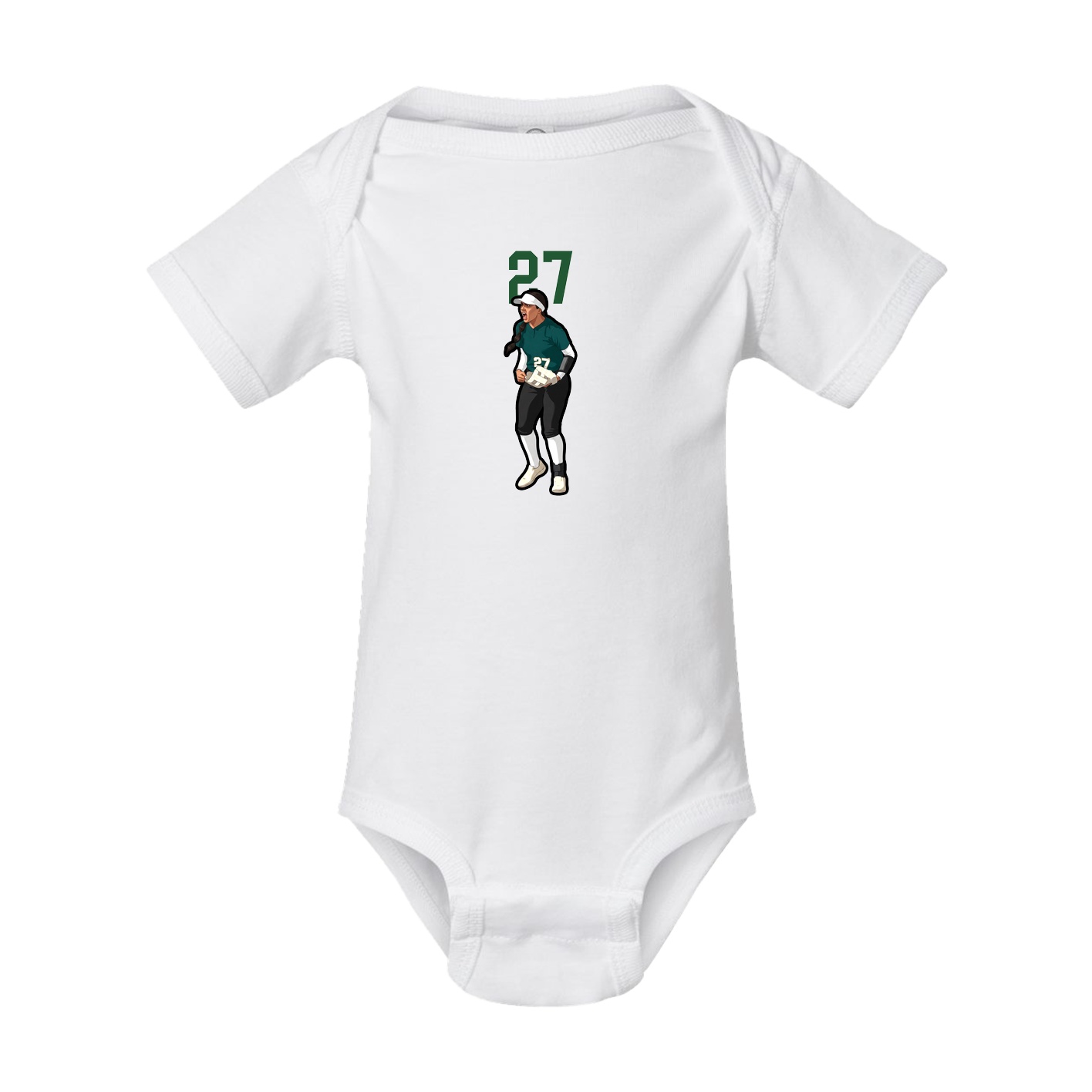 Baby Onesie — Number Top in White