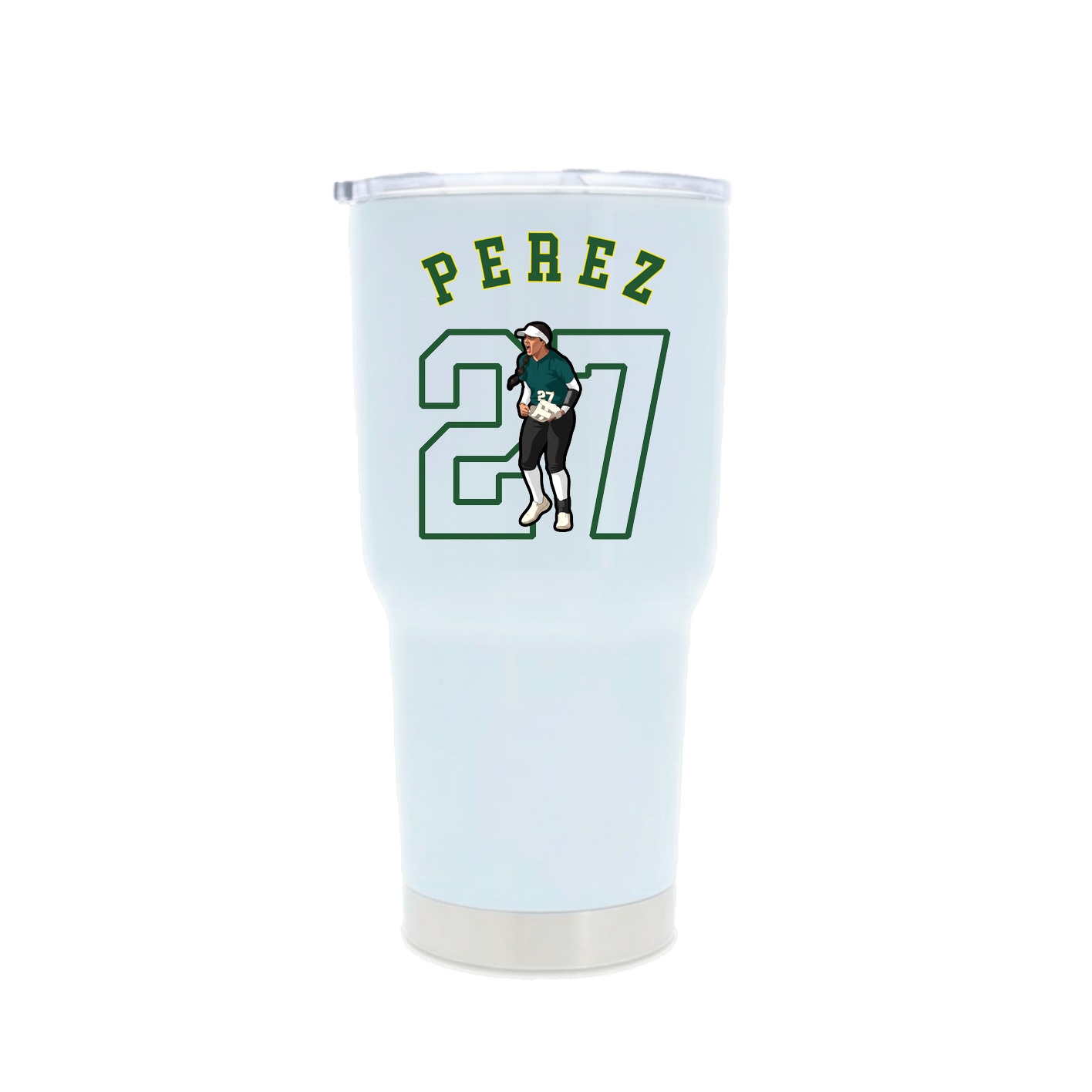 30oz Stainless Steel Tumbler — Shirsey Arch in White