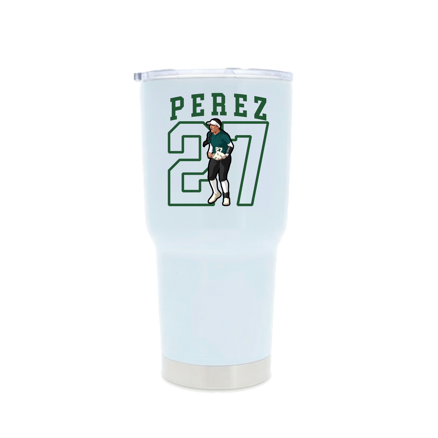 30oz Stainless Steel Tumbler — Shirsey in White