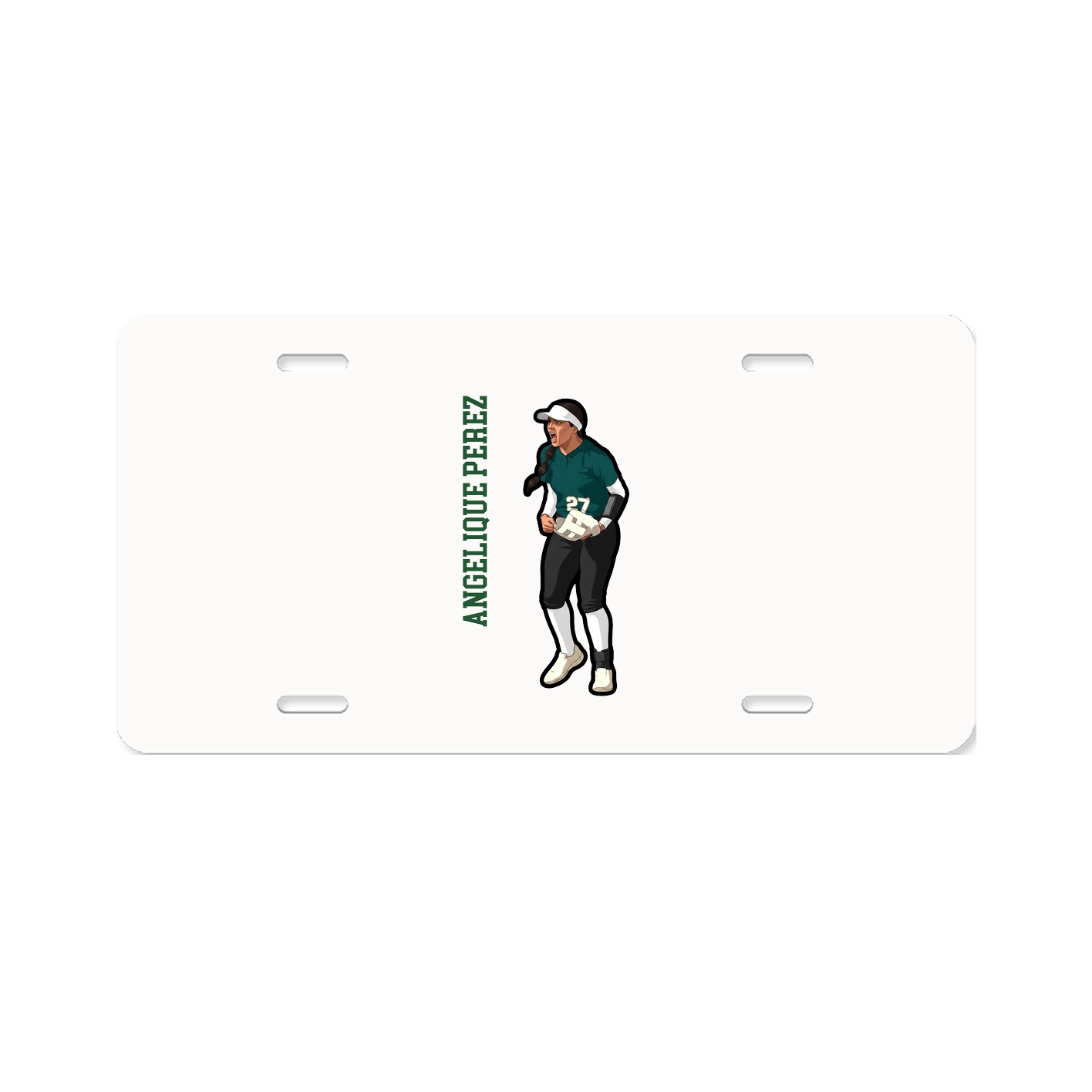 License Plate — Name Vertical in Classic