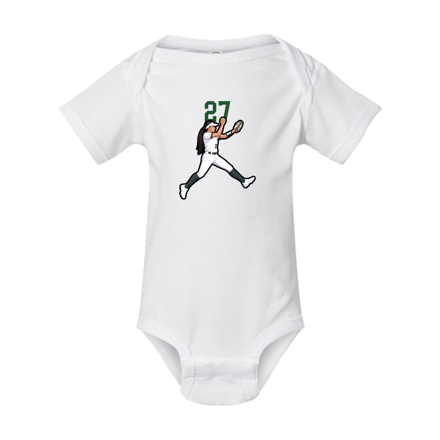 Baby Onesie — Number Top in White
