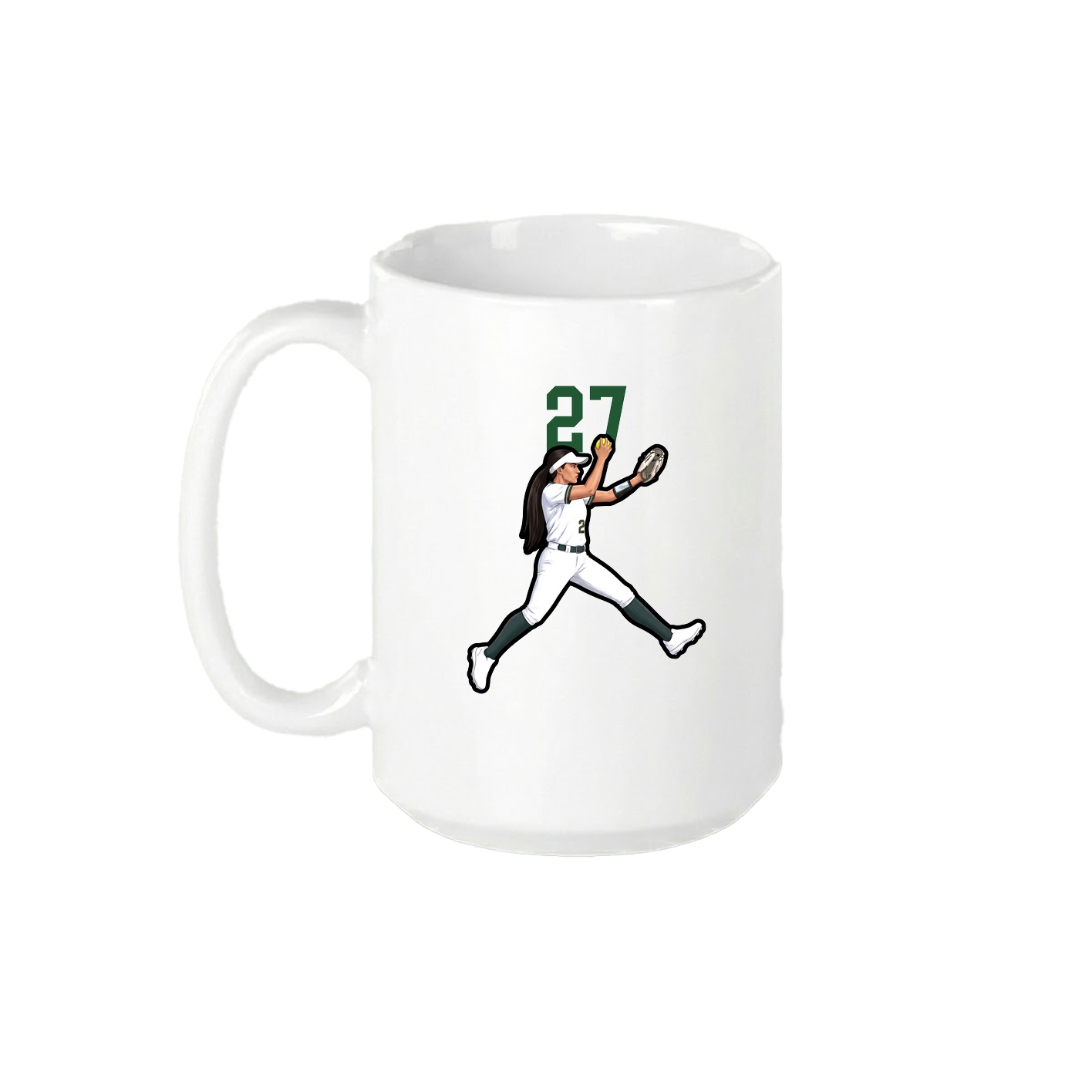 15oz Coffee Mug — Number Top in White