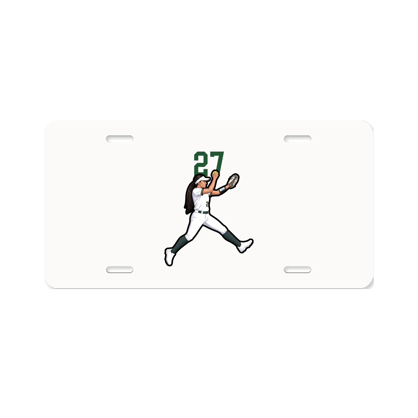License Plate — Number Top in Classic