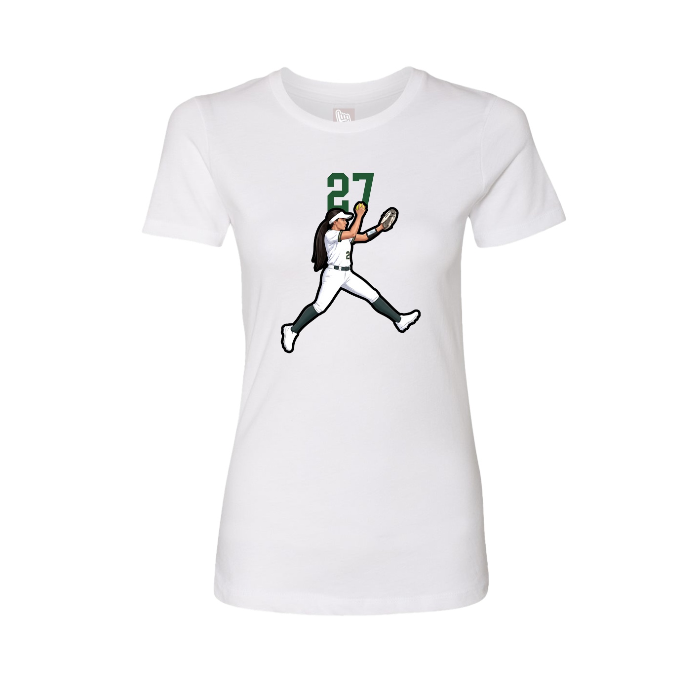 Womens Tee — Number Top in White