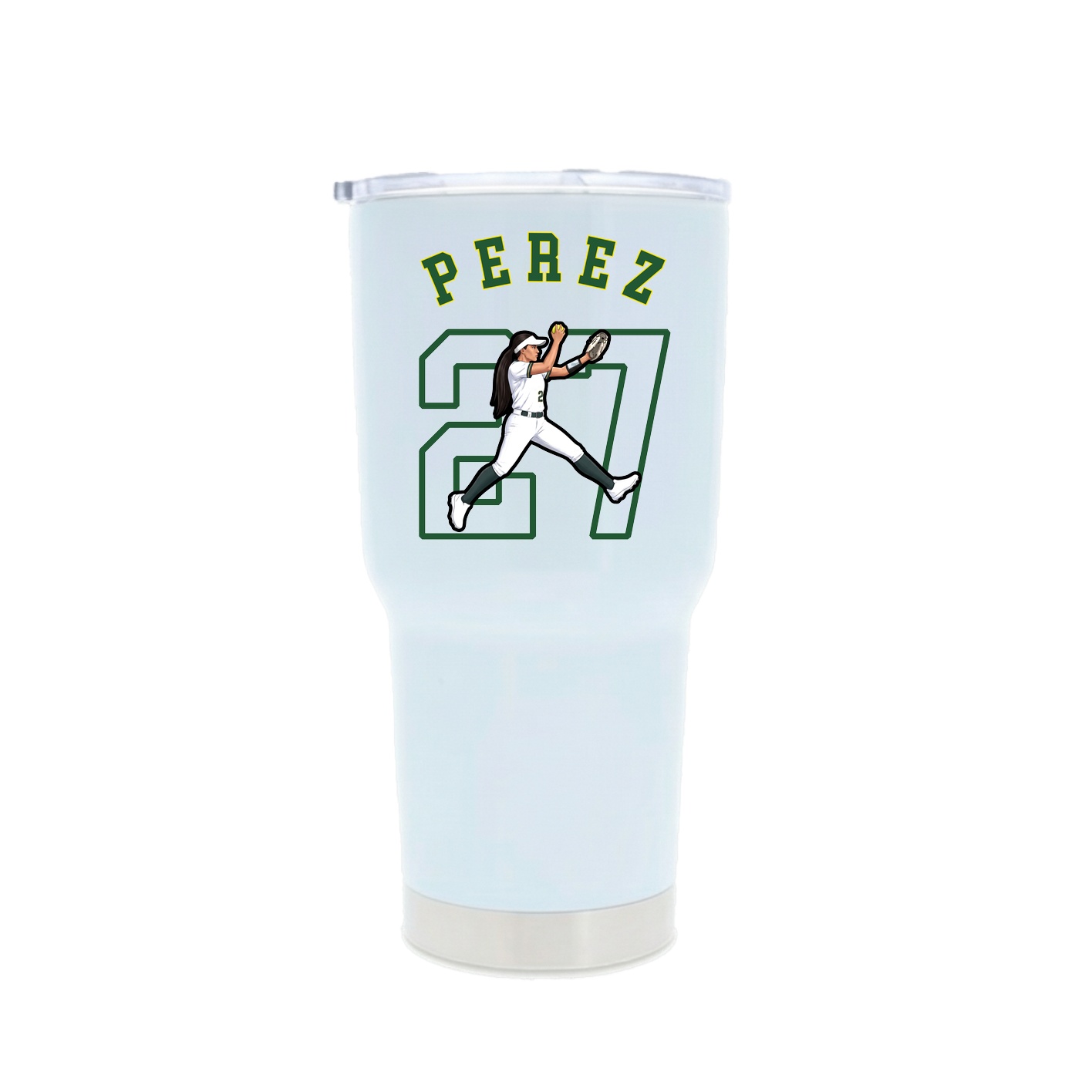 30oz Stainless Steel Tumbler — Shirsey Arch in White
