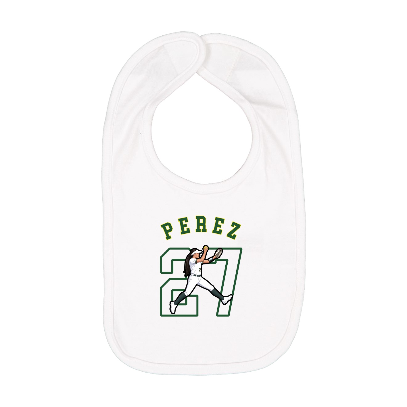 Infant Bib — Shirsey Arch in White