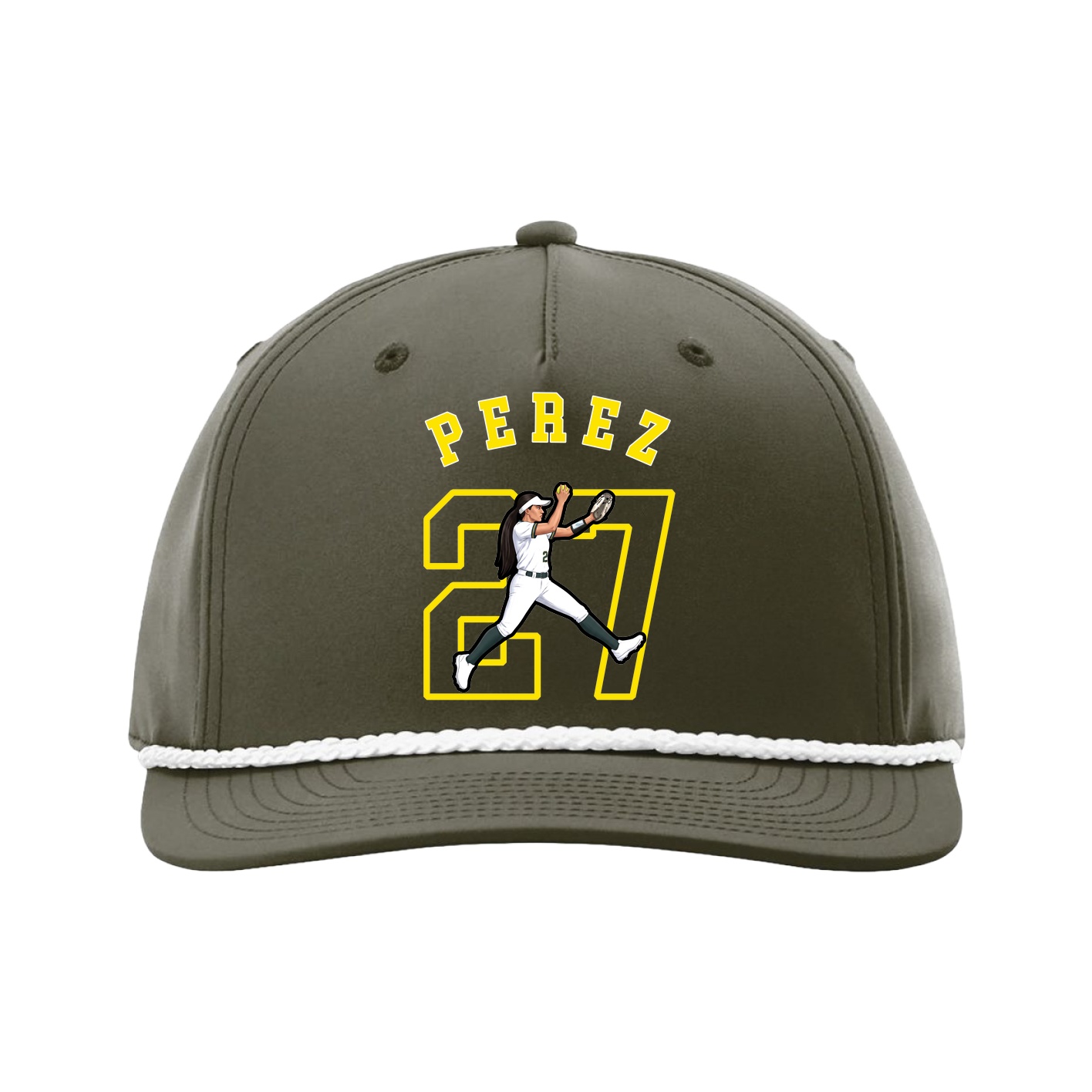 Five-Panel Classic Rope Cap — Shirsey Arch in Green