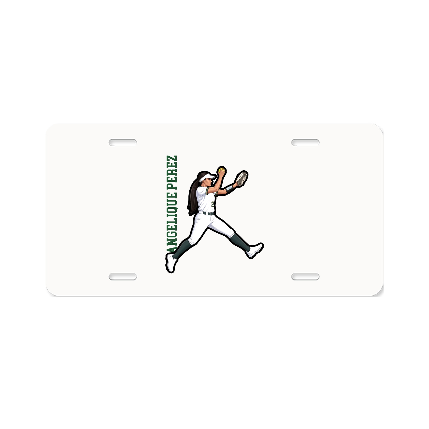 License Plate — Name Vertical in Classic