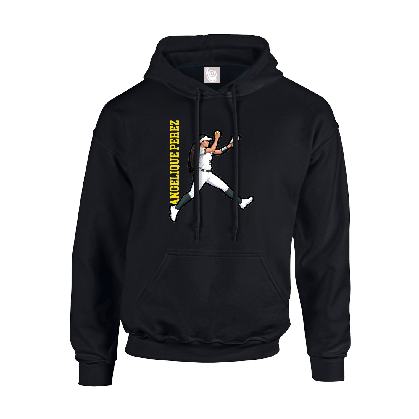 Youth Hoodie — Name Vertical in Black