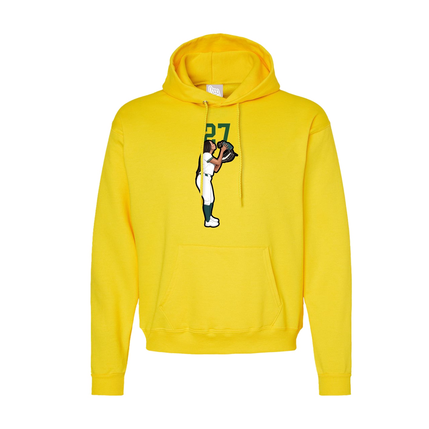 Hoodie — Number Top in Yellow