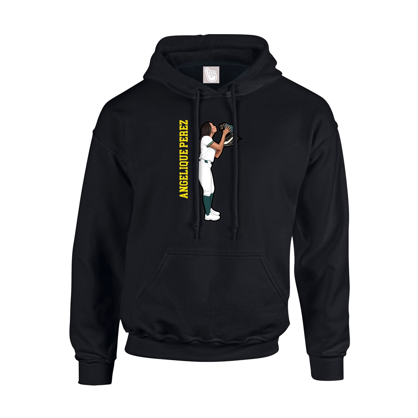Hoodie — Name Vertical in Black