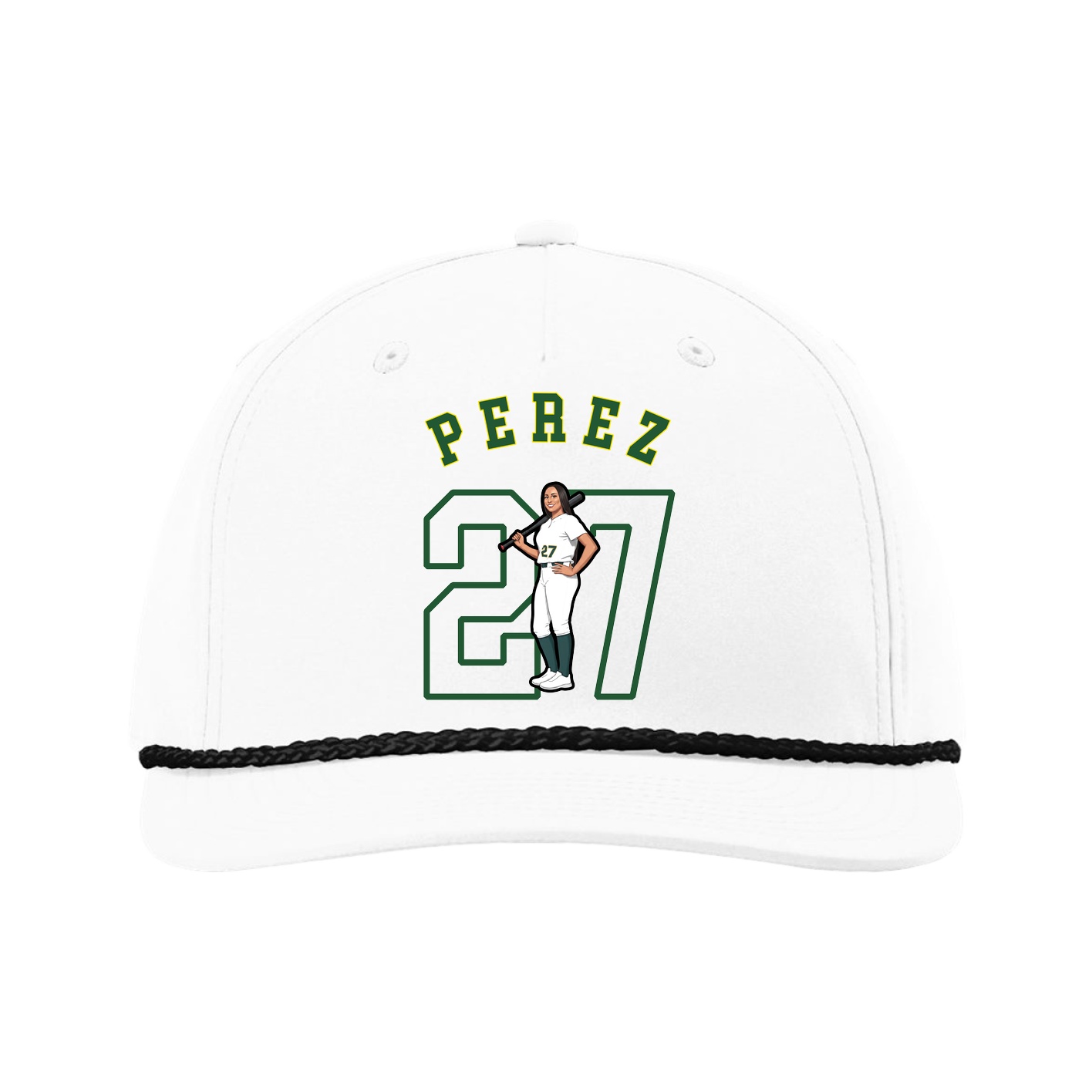 Five-Panel Classic Rope Cap — Shirsey Arch in White