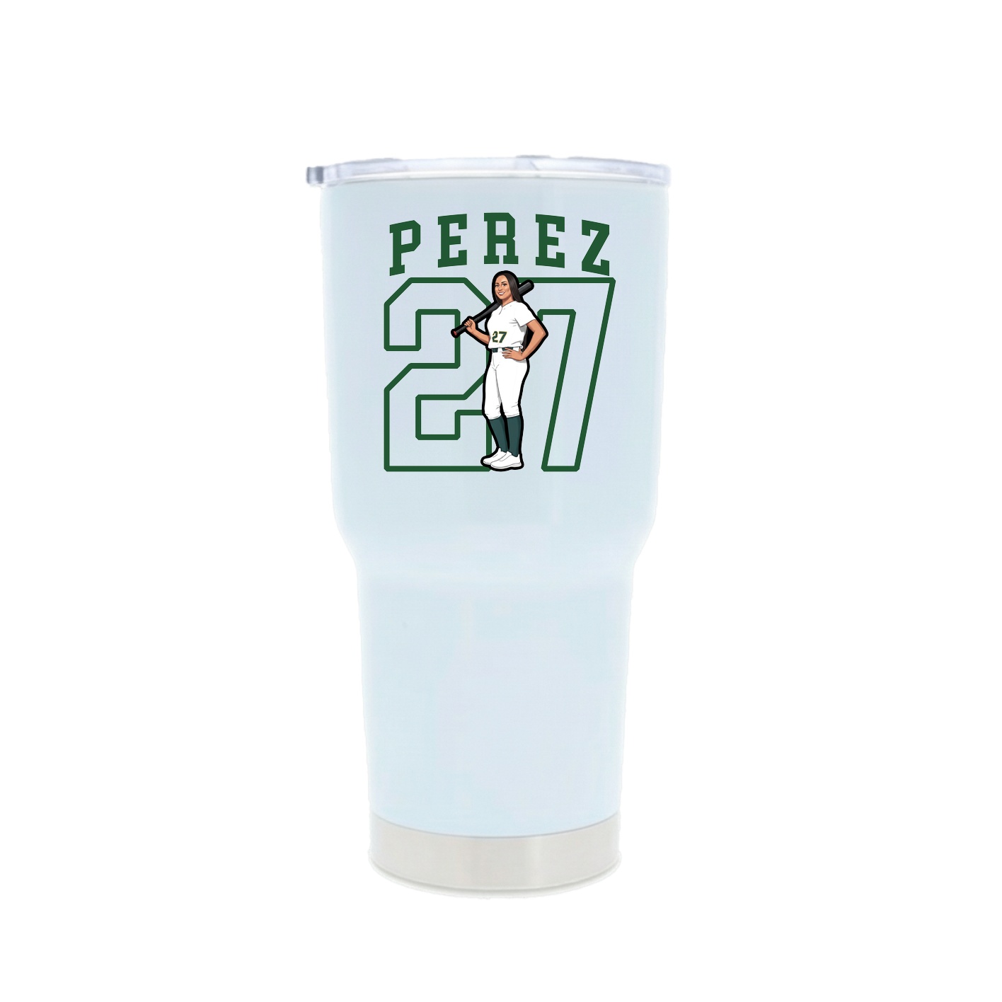 30oz Stainless Steel Tumbler — Shirsey in White