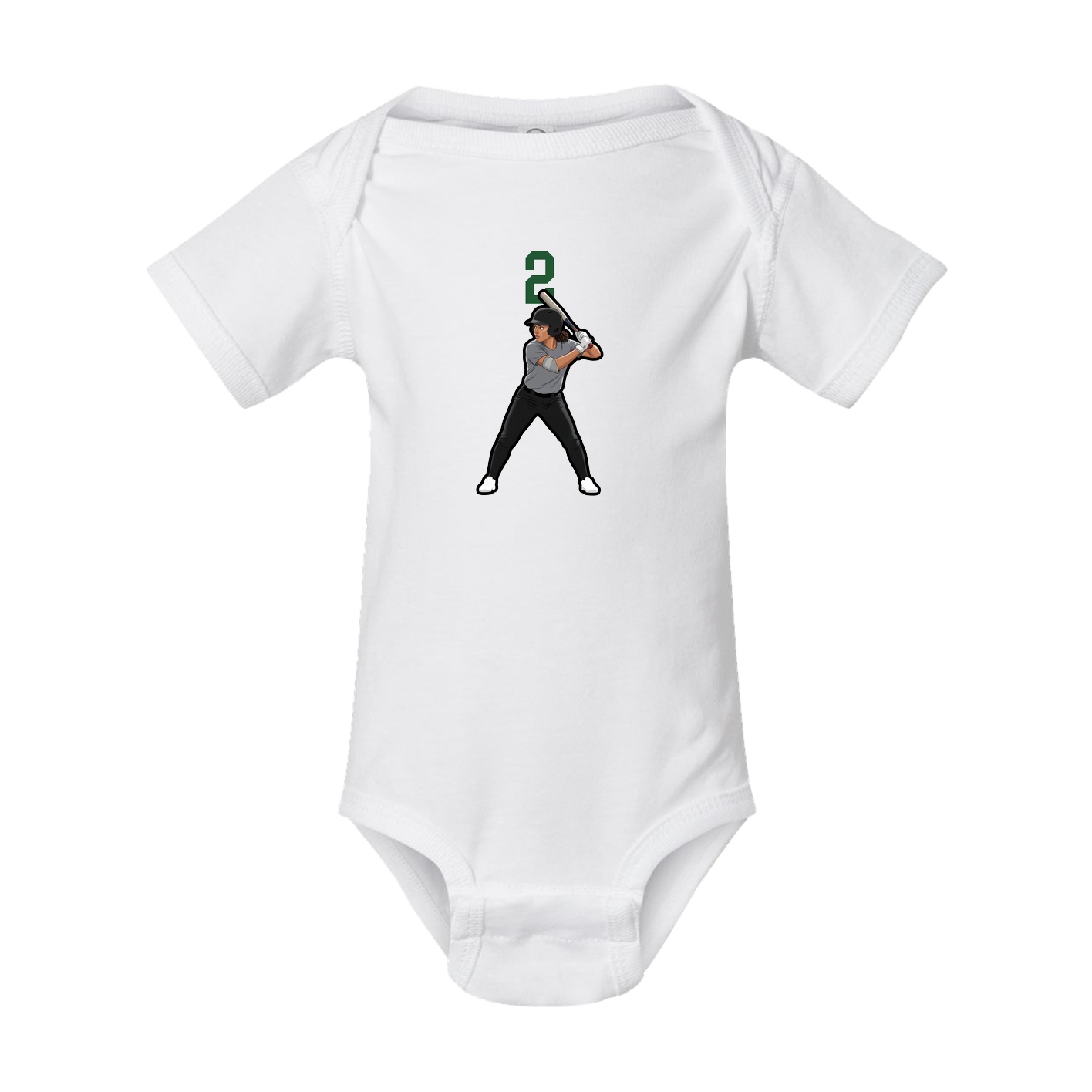 Baby Onesie — Number Top in White
