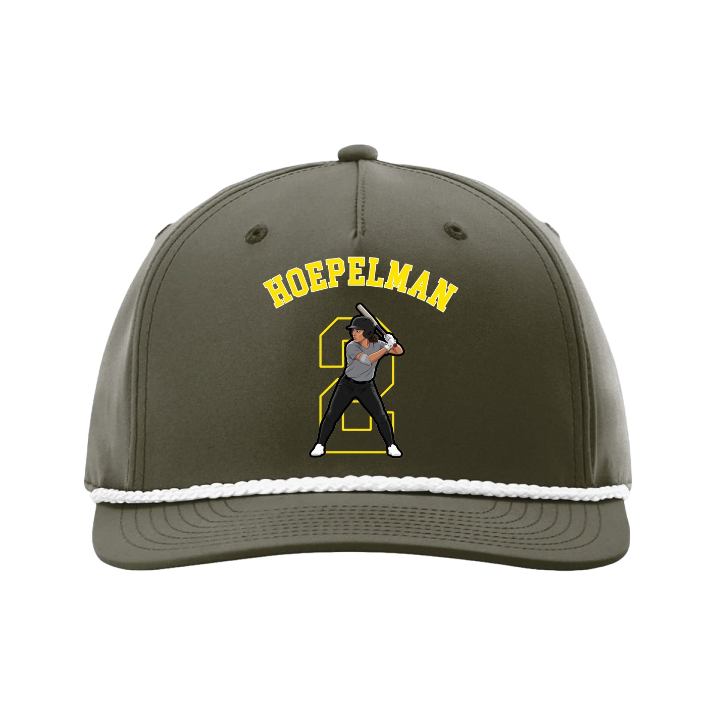Five-Panel Classic Rope Cap — Shirsey Arch in Green