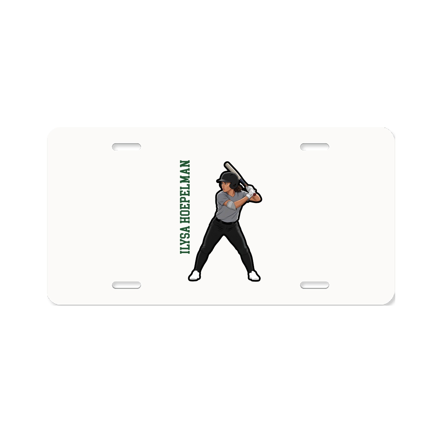 License Plate — Name Vertical in Classic
