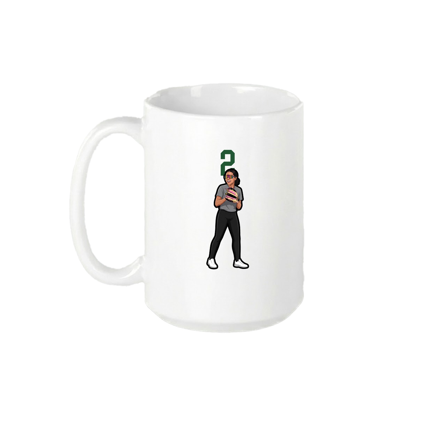 15oz Coffee Mug — Number Top in White