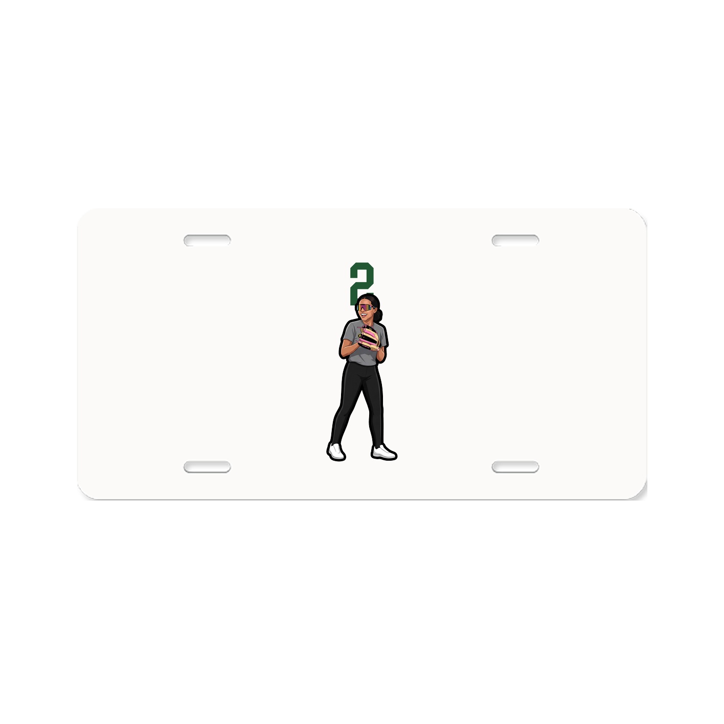 License Plate — Number Top in Classic