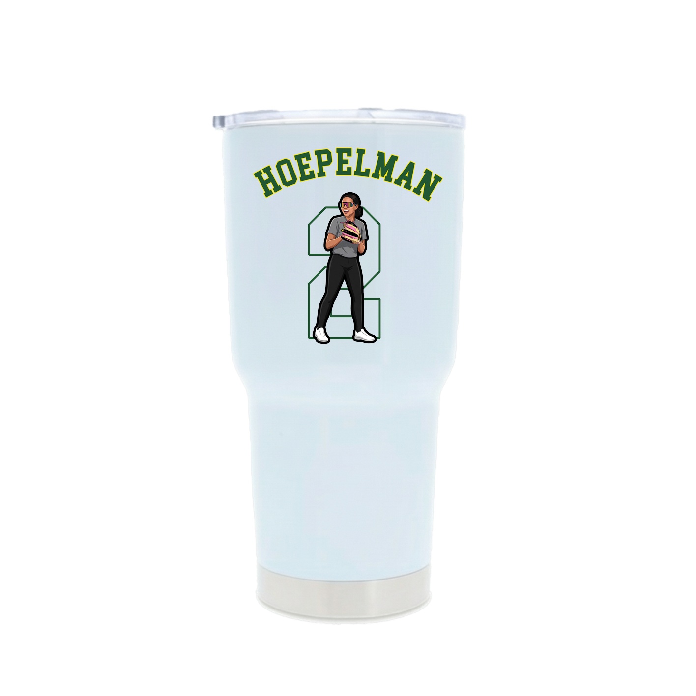 30oz Stainless Steel Tumbler — Shirsey Arch in White