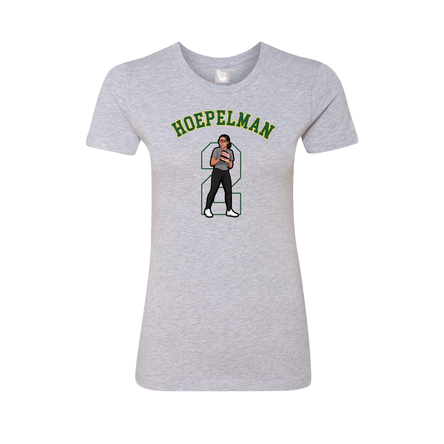 Fitted Women's Tee — Shirsey Arch in Grey