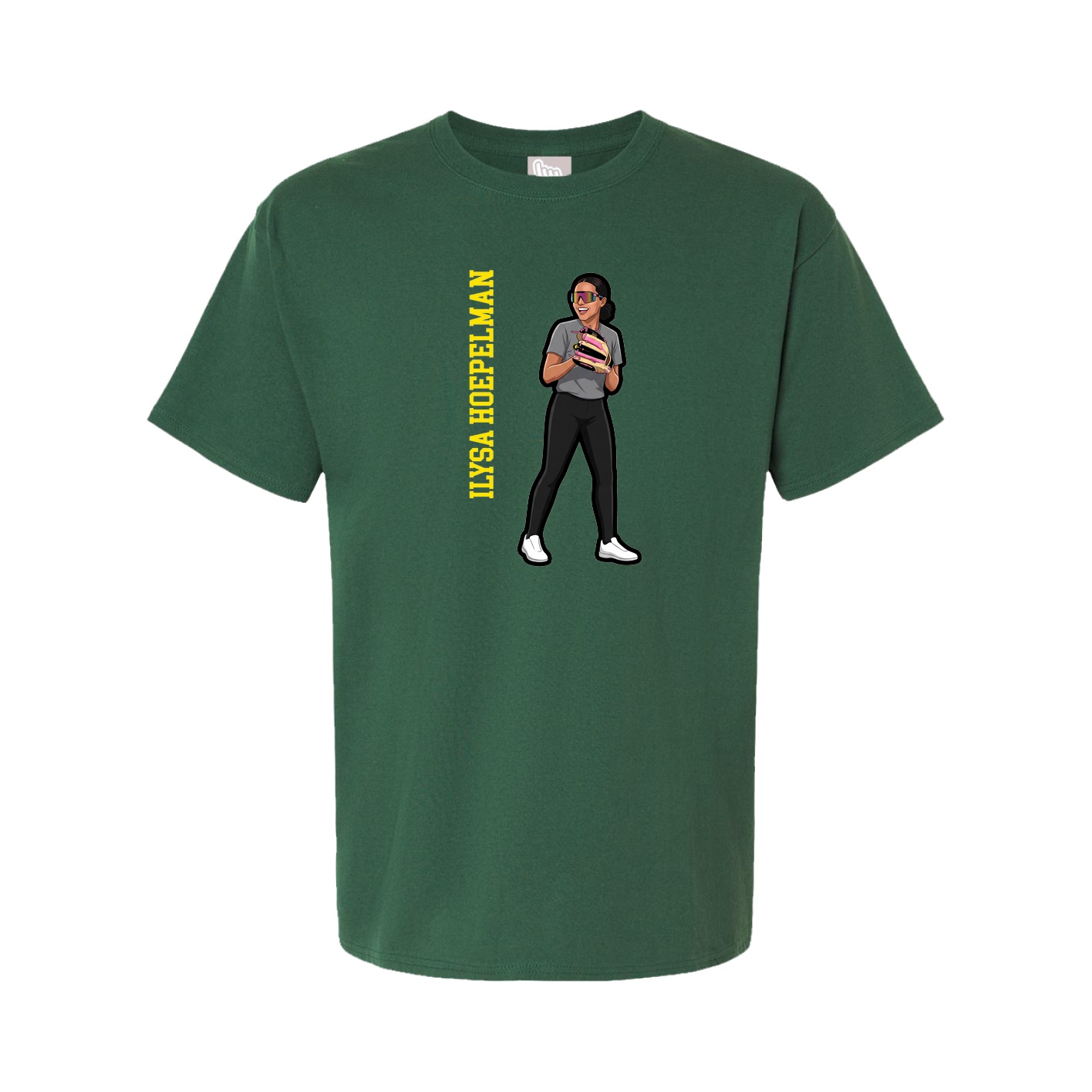 Tee — Name Vertical in Green