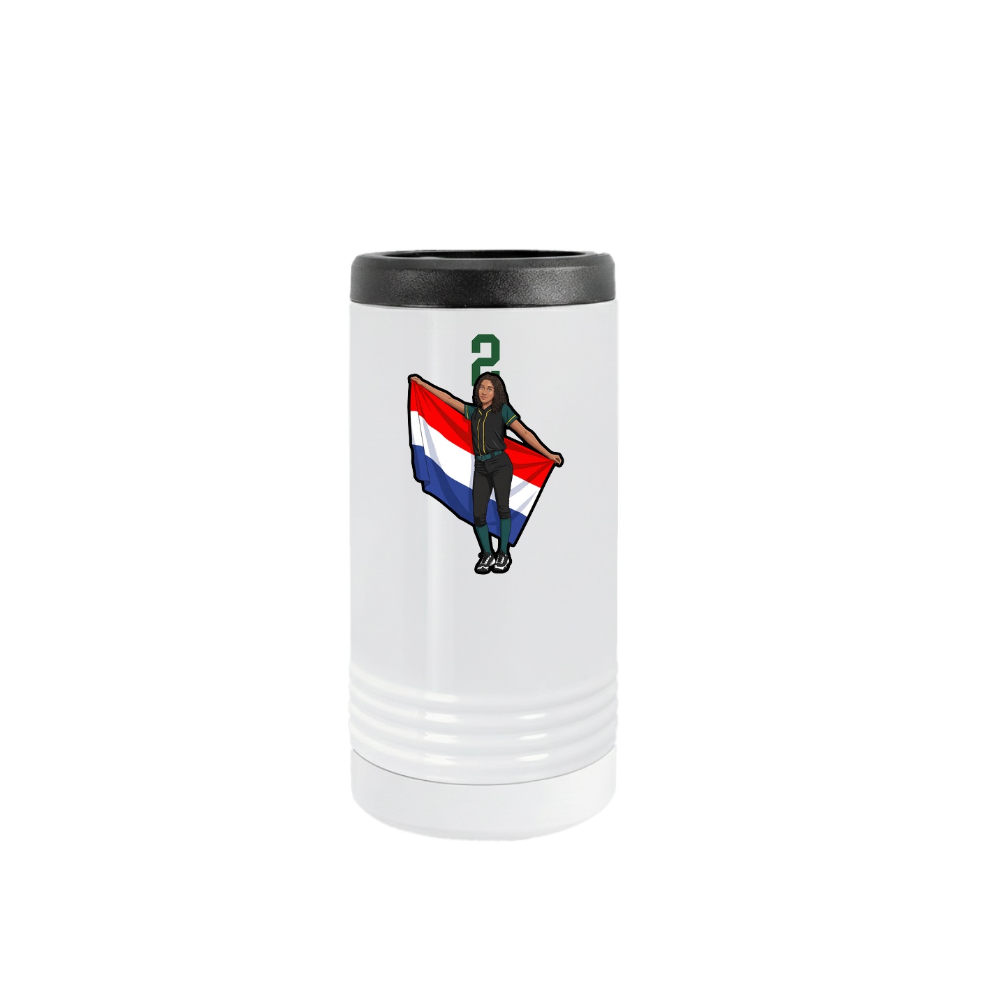 Slim Beverage Holder — Number Top in White